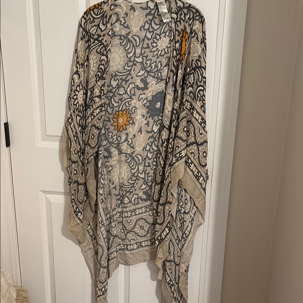 Free People Multicolor Patterned Kimono Top
